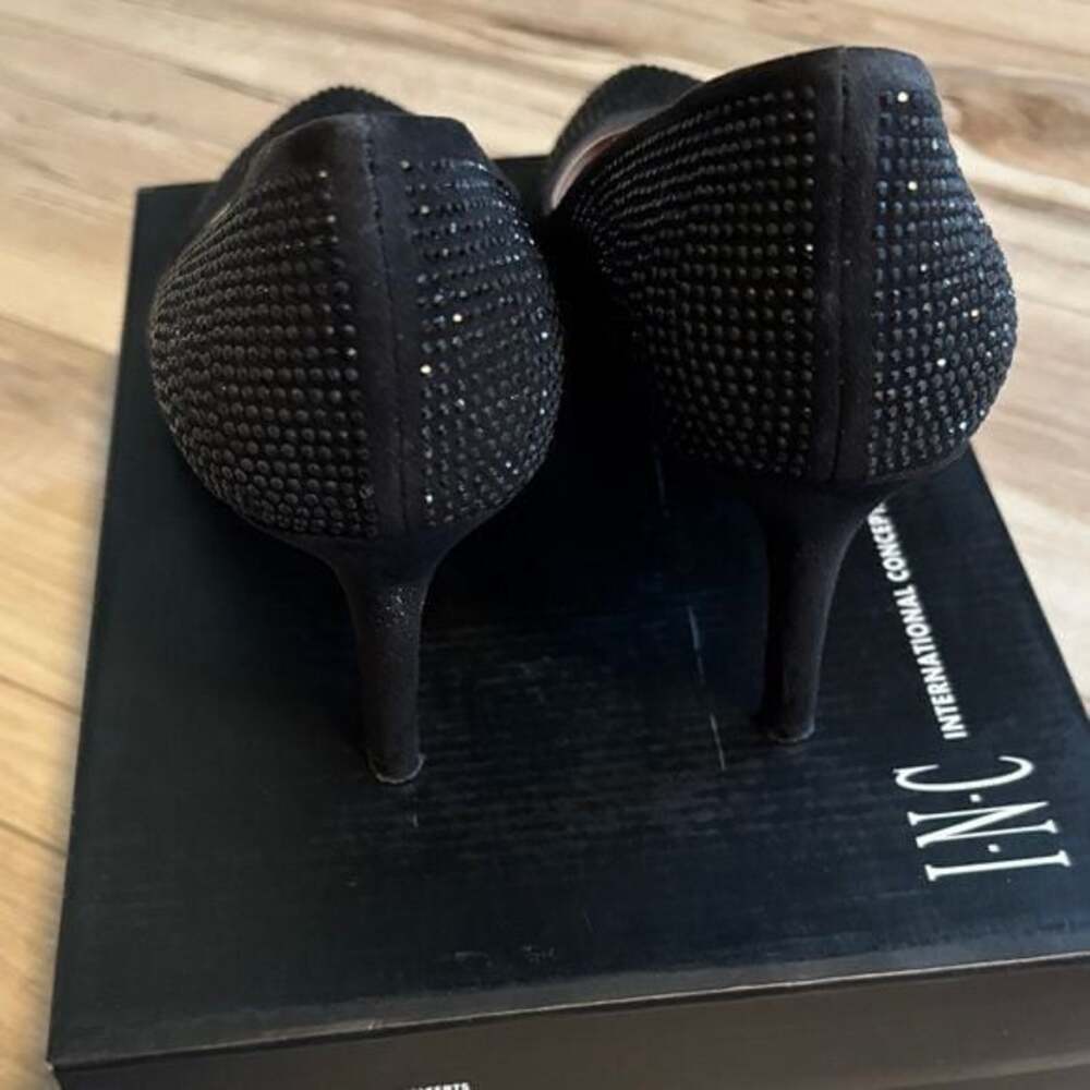 INC International Concepts Black Sparkle Heels - Picture 3 of 4